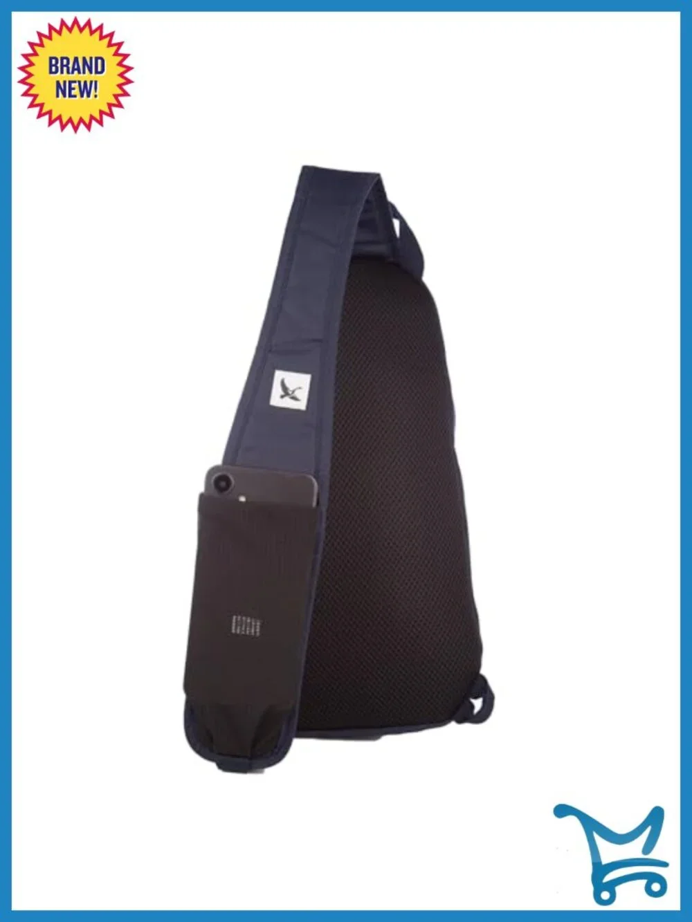 RFID-Blocking Lightweight Travel Crossbody Sling Bag with Security Loops